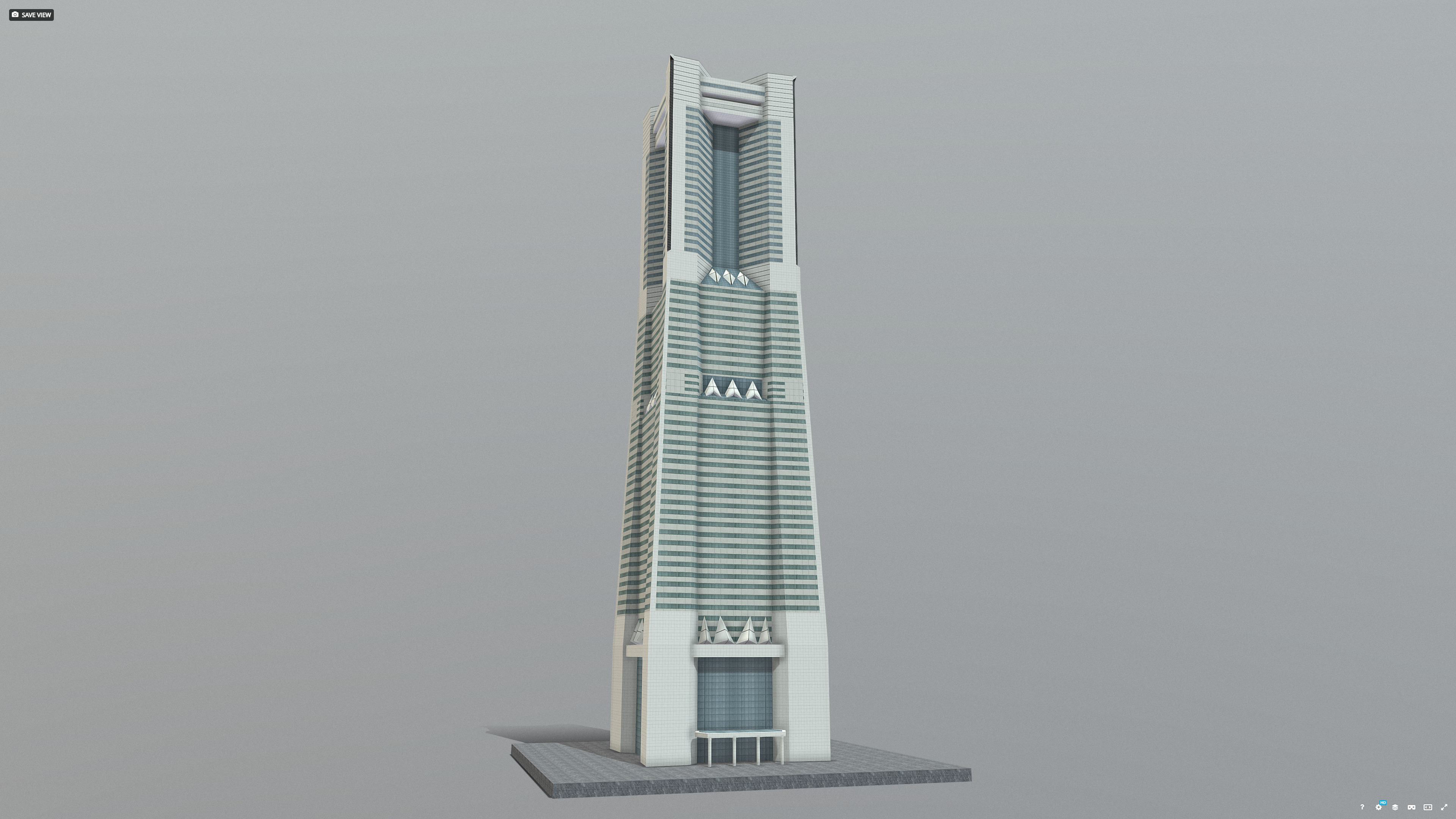 Yokohama Landmark Tower Low-poly 3D model_4