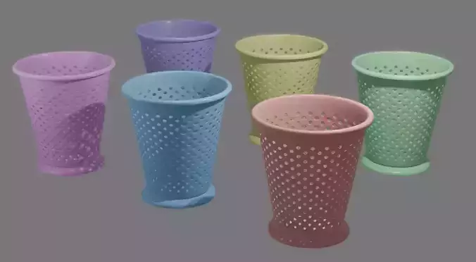 Realistic Dustbin Pack Color Variants  Game-Ready Low Poly PBR