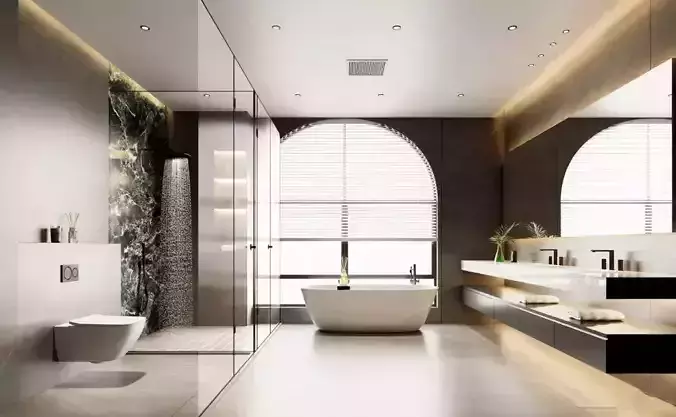 Bathroom Interior Scene 3D model