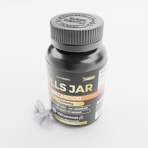 Realistic Pill Bottle 3D model
