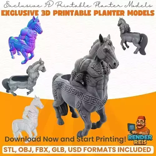 Centaur Bust Planter 3D model