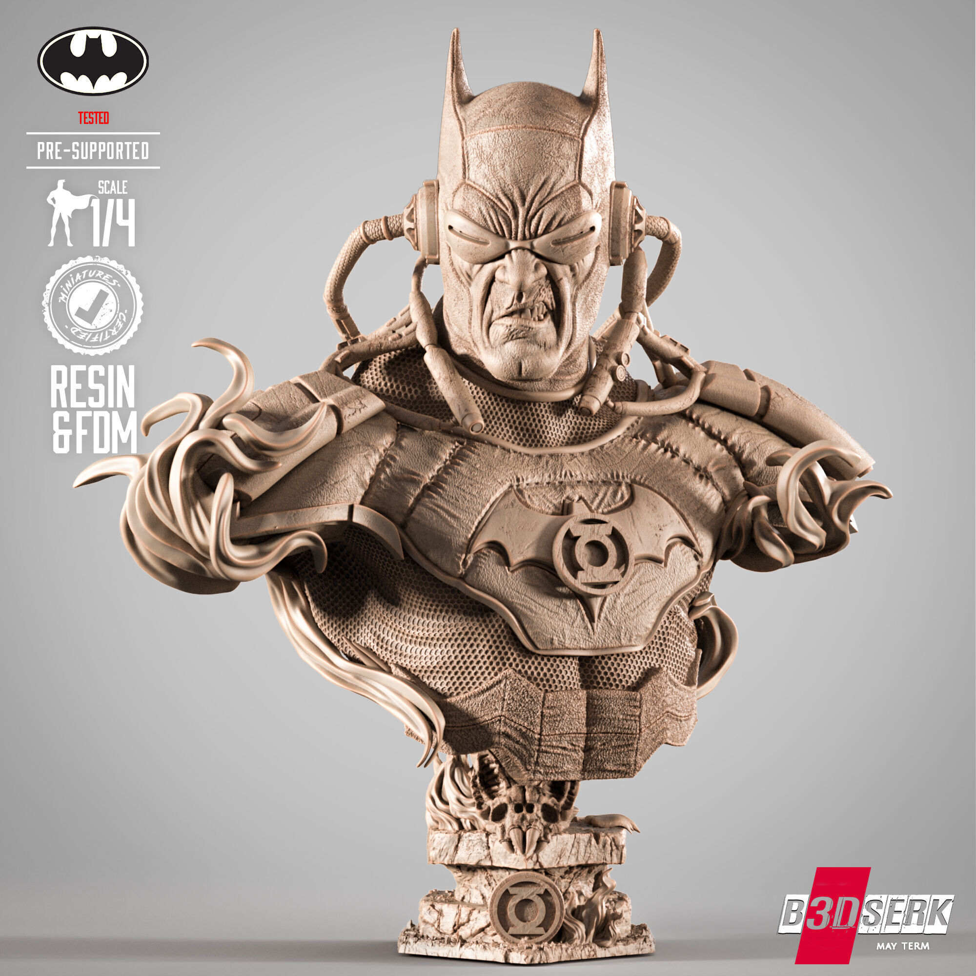 B3DSERK Dawnbreaker Portrait Bust 3D print model_5