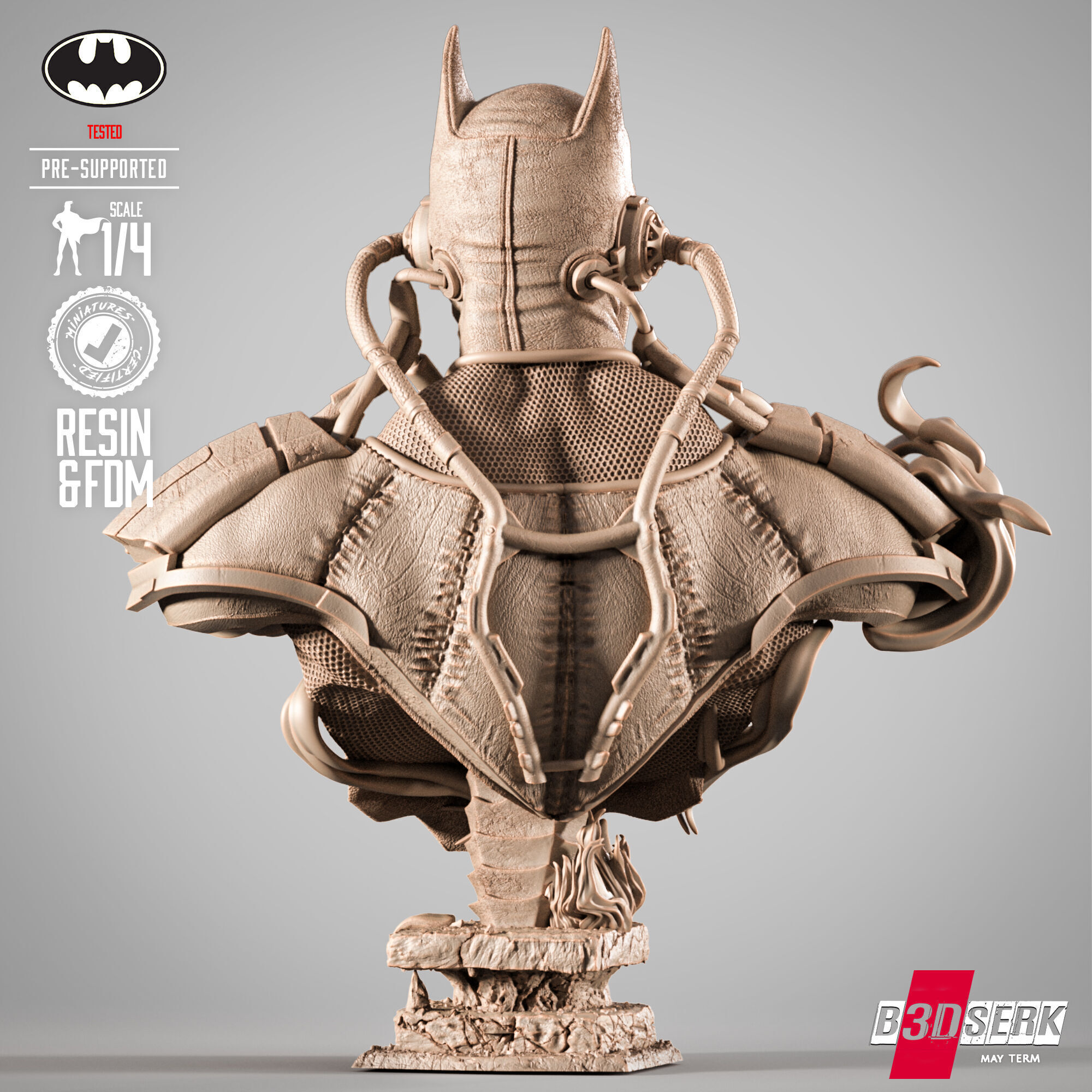 B3DSERK Dawnbreaker Portrait Bust 3D print model_7