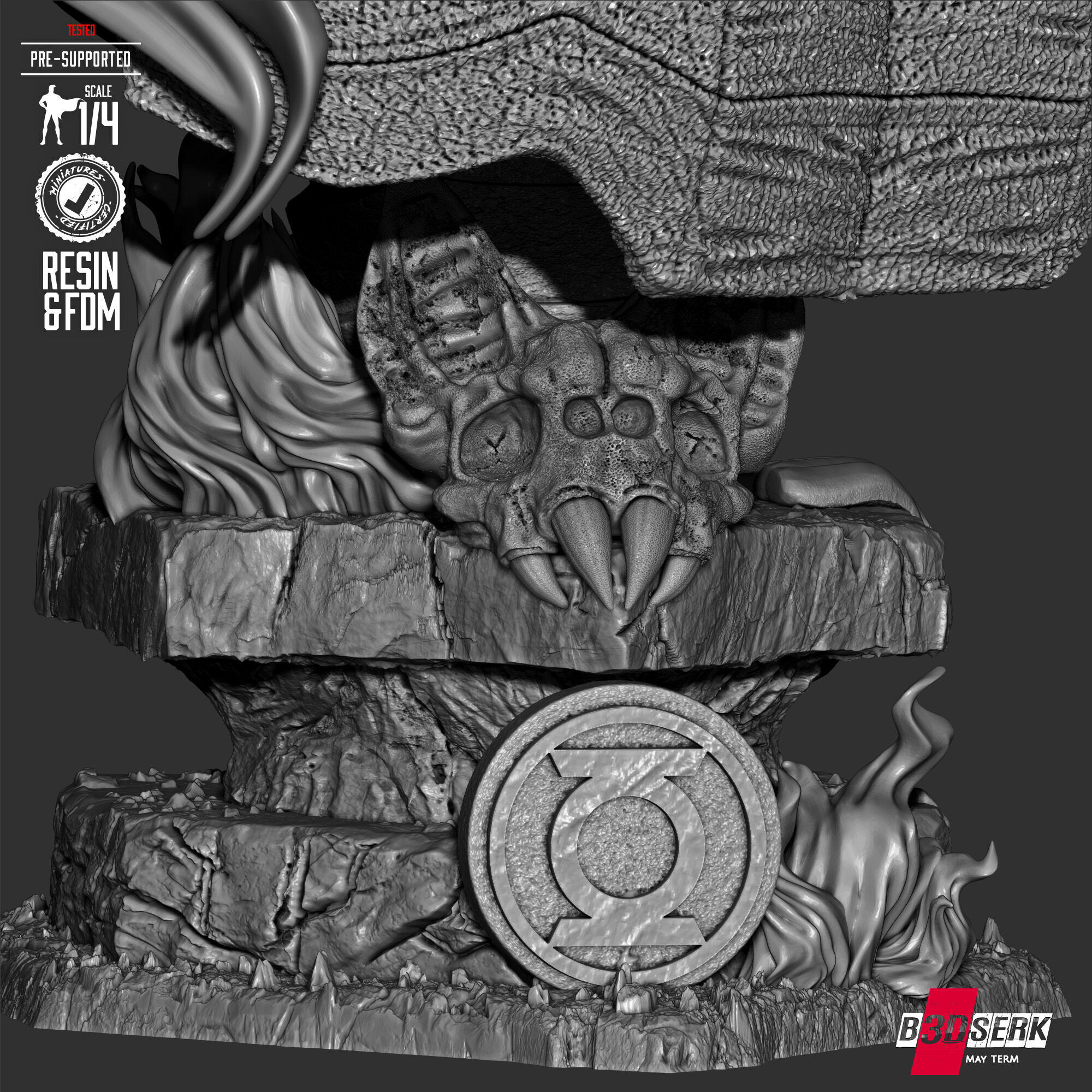 B3DSERK Dawnbreaker Portrait Bust 3D print model_31