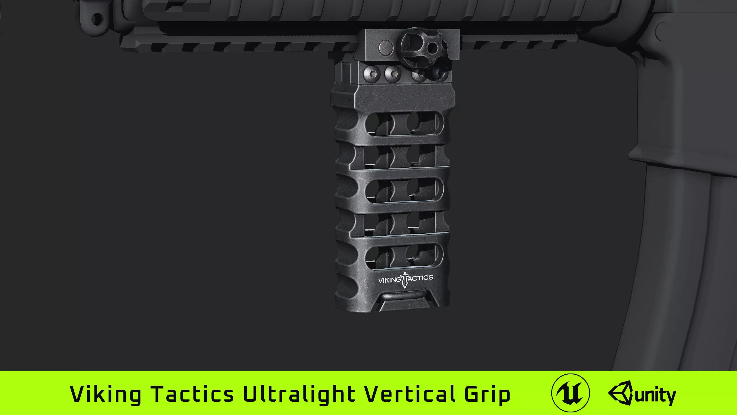Viking Tactics Ultralight Vertical Grip Low-poly 3D model