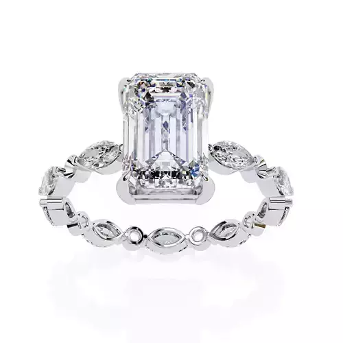ASSCHER DIAMOND RING -CAD-199