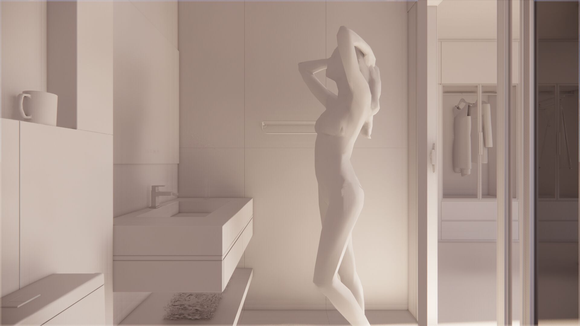 Master Bedroom 3D Scene Ready for Render 3D model_36