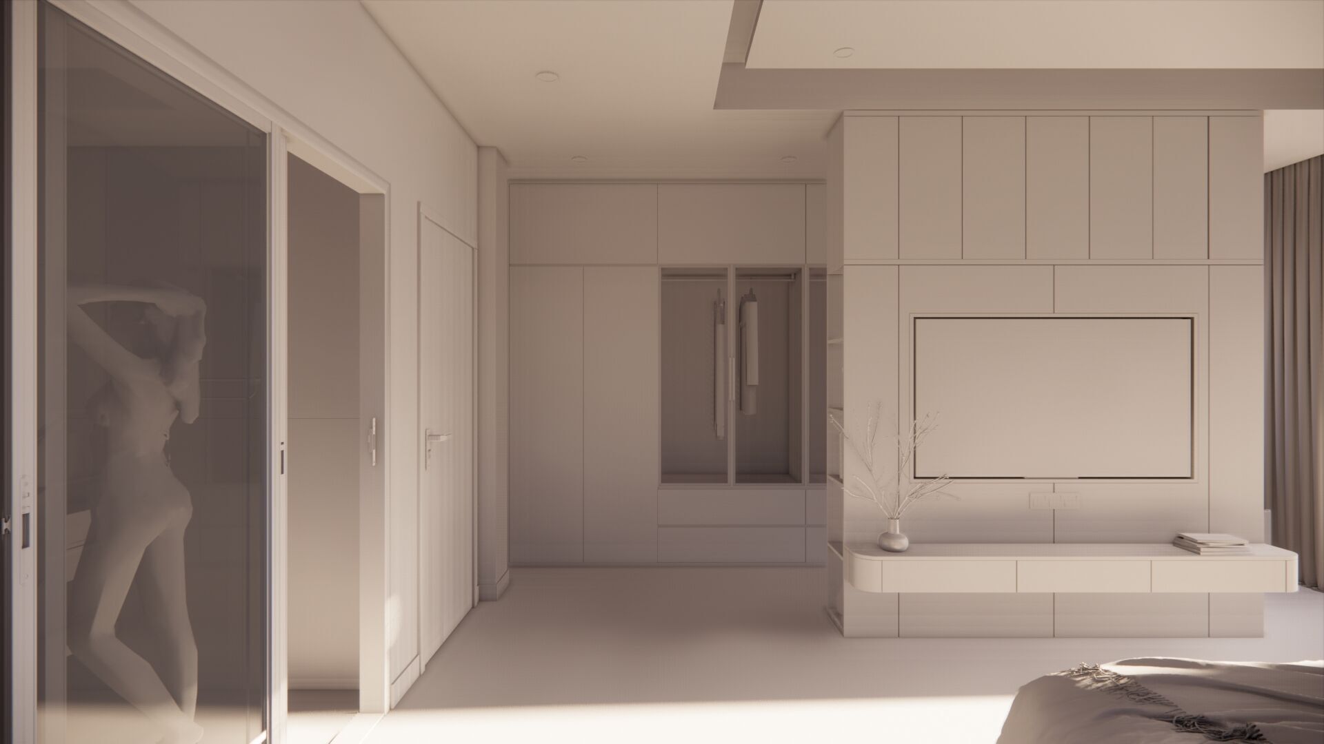 Master Bedroom 3D Scene Ready for Render 3D model_35