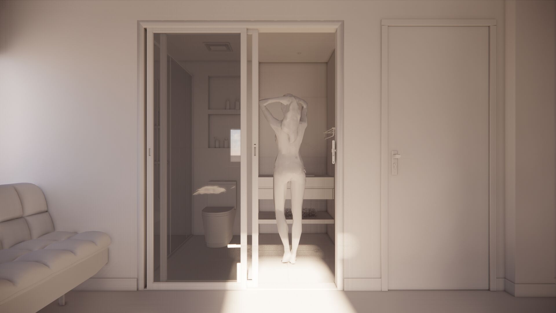Master Bedroom 3D Scene Ready for Render 3D model_23