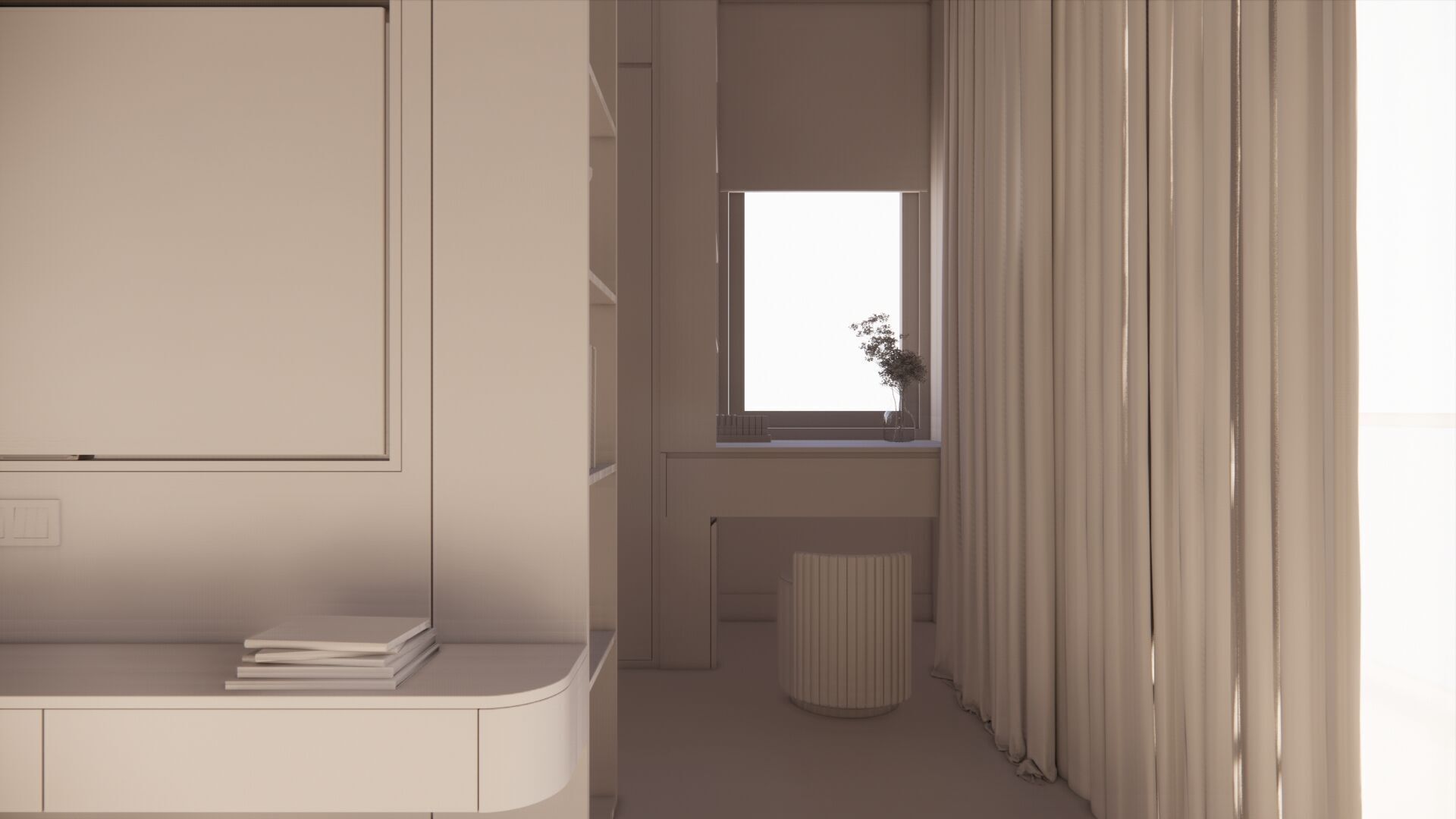 Master Bedroom 3D Scene Ready for Render 3D model_34