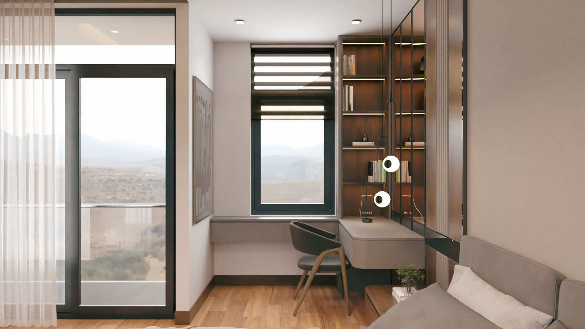 Master Bedroom 3D Scene Ready for Render 3D model_14