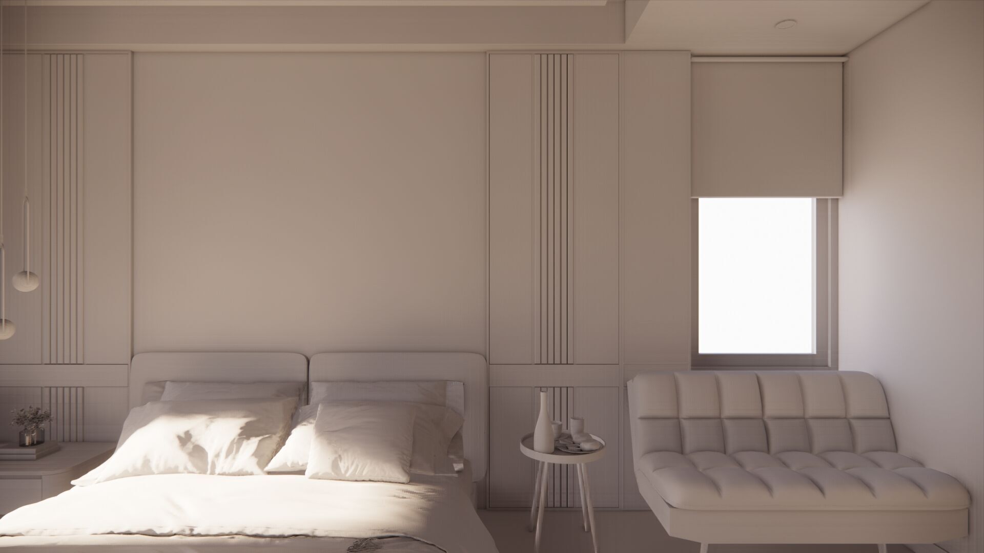 Master Bedroom 3D Scene Ready for Render 3D model_24