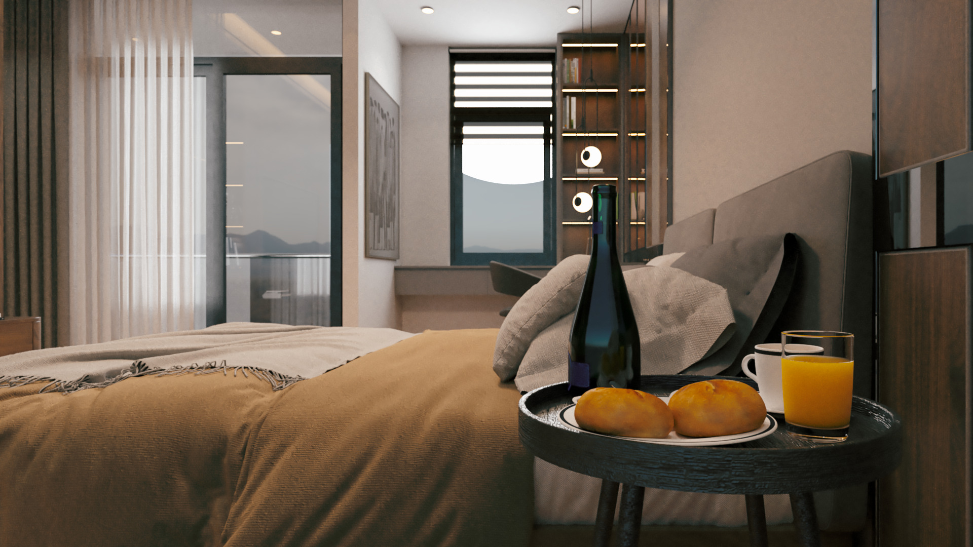 Master Bedroom 3D Scene Ready for Render 3D model_11