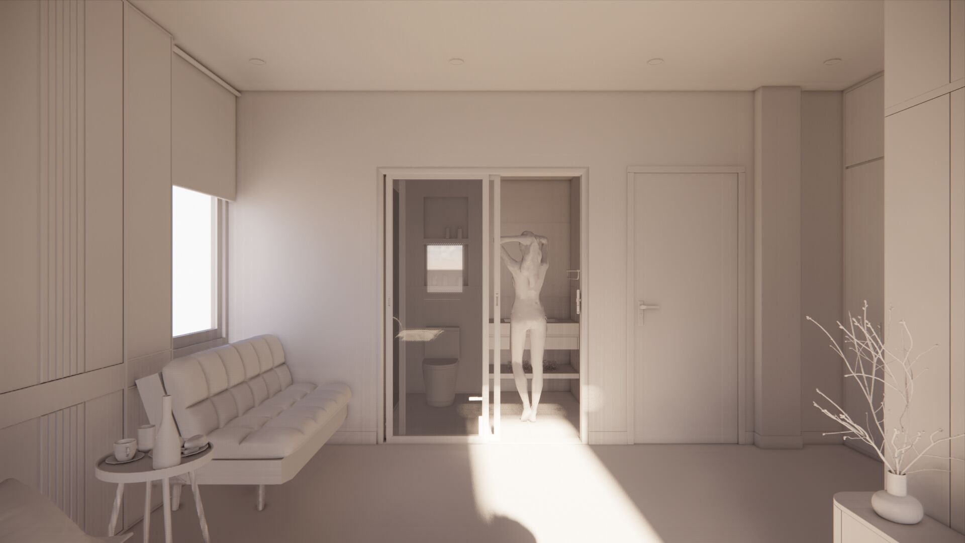 Master Bedroom 3D Scene Ready for Render 3D model_22