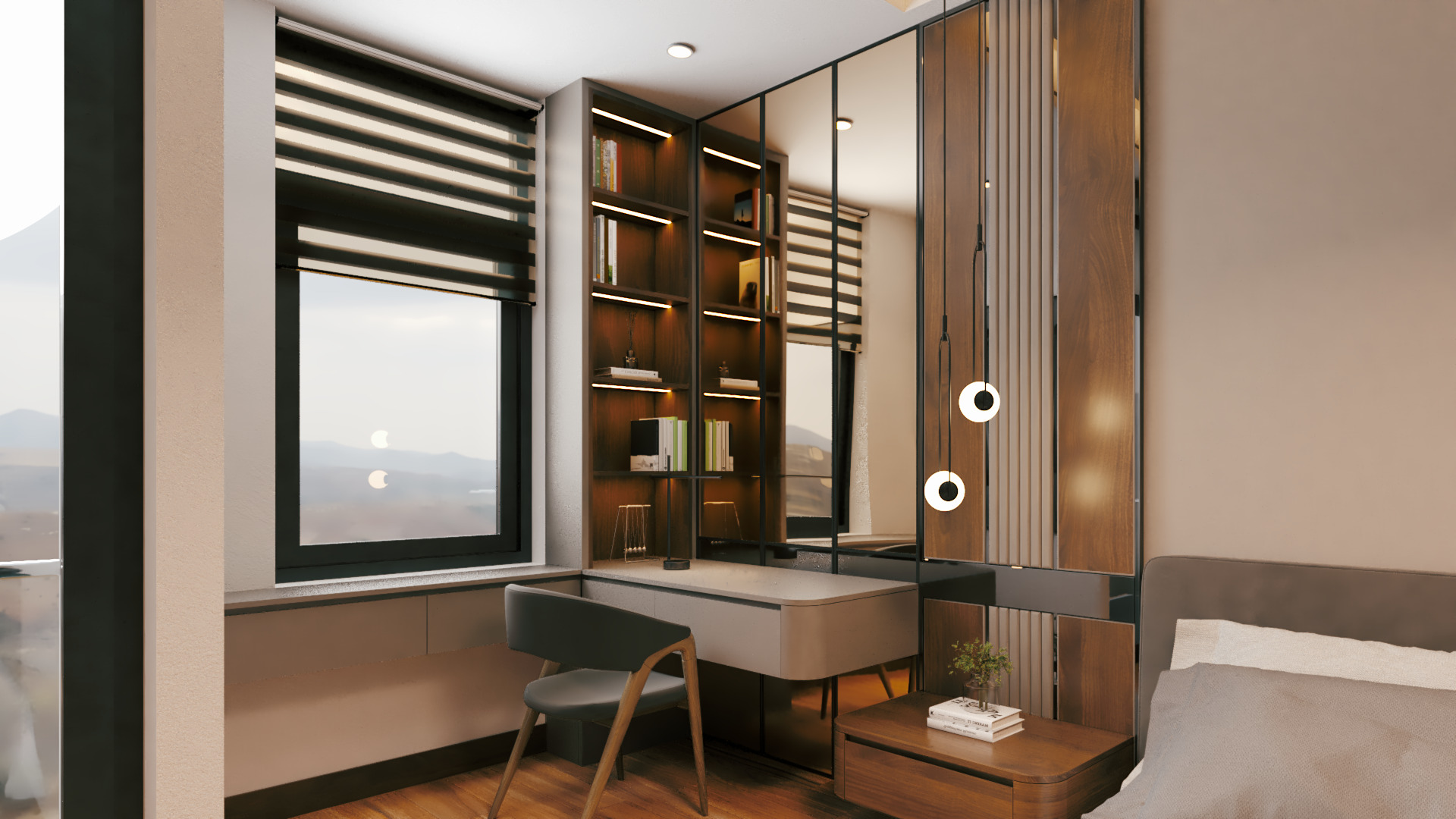 Master Bedroom 3D Scene Ready for Render 3D model_7