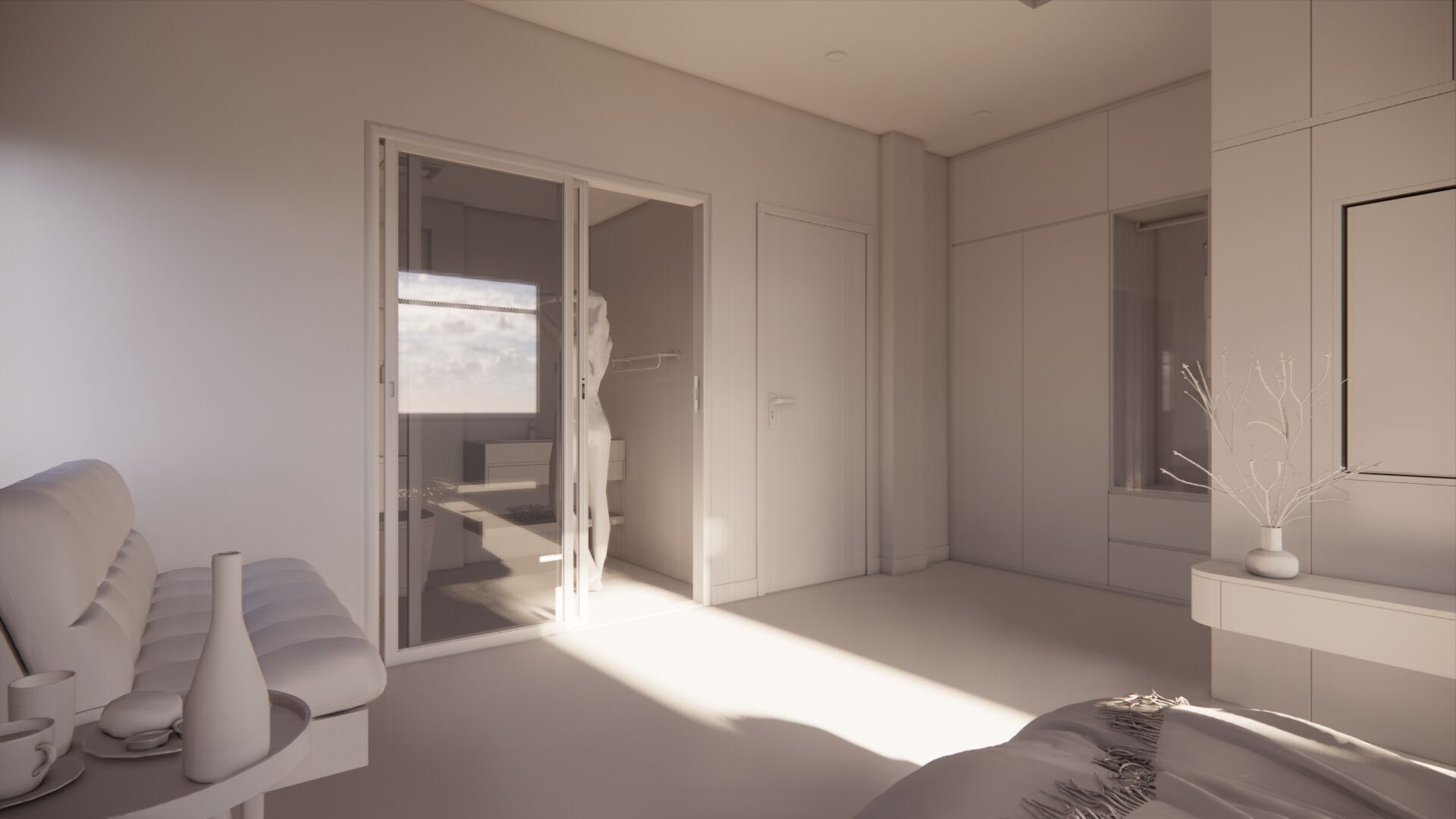 Master Bedroom 3D Scene Ready for Render 3D model_37