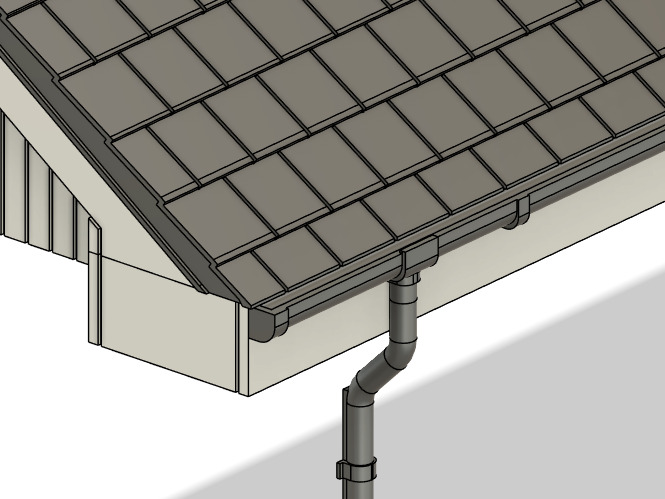 Model Railway Island Platform Building Roof Add-on 3D print model_4