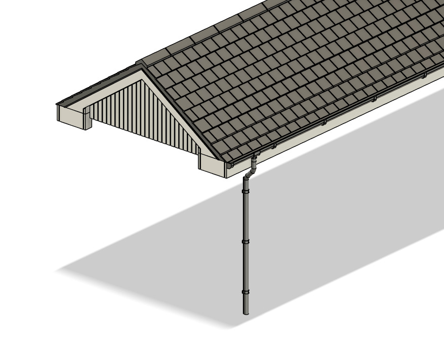 Model Railway Island Platform Building Roof Add-on 3D print model_3