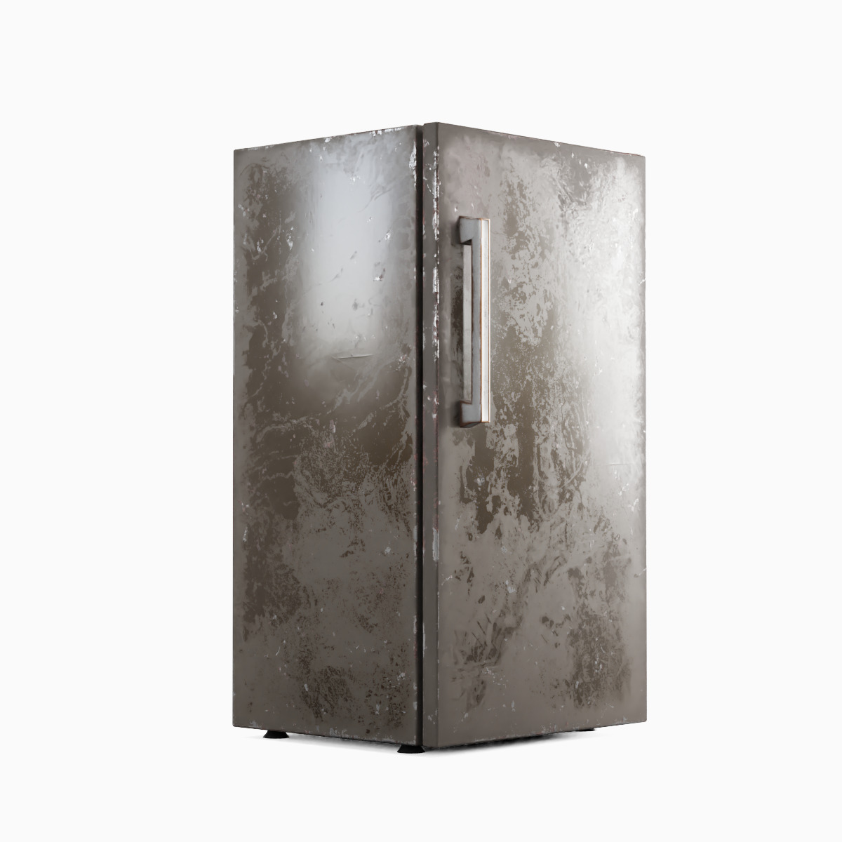 Old Refrigerator Set Low-poly 3D model_8