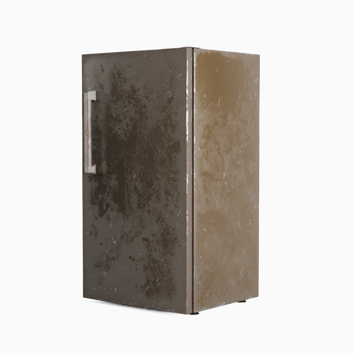 Old Refrigerator Set Low-poly 3D model_9
