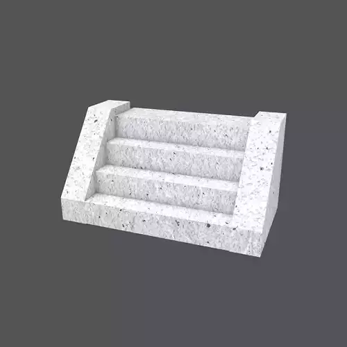 Low Poly Concrete Stairs v1 001