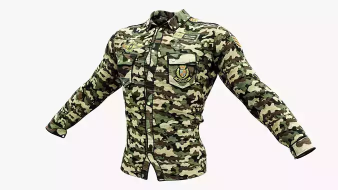 Military Uniform Free low-poly 3D model