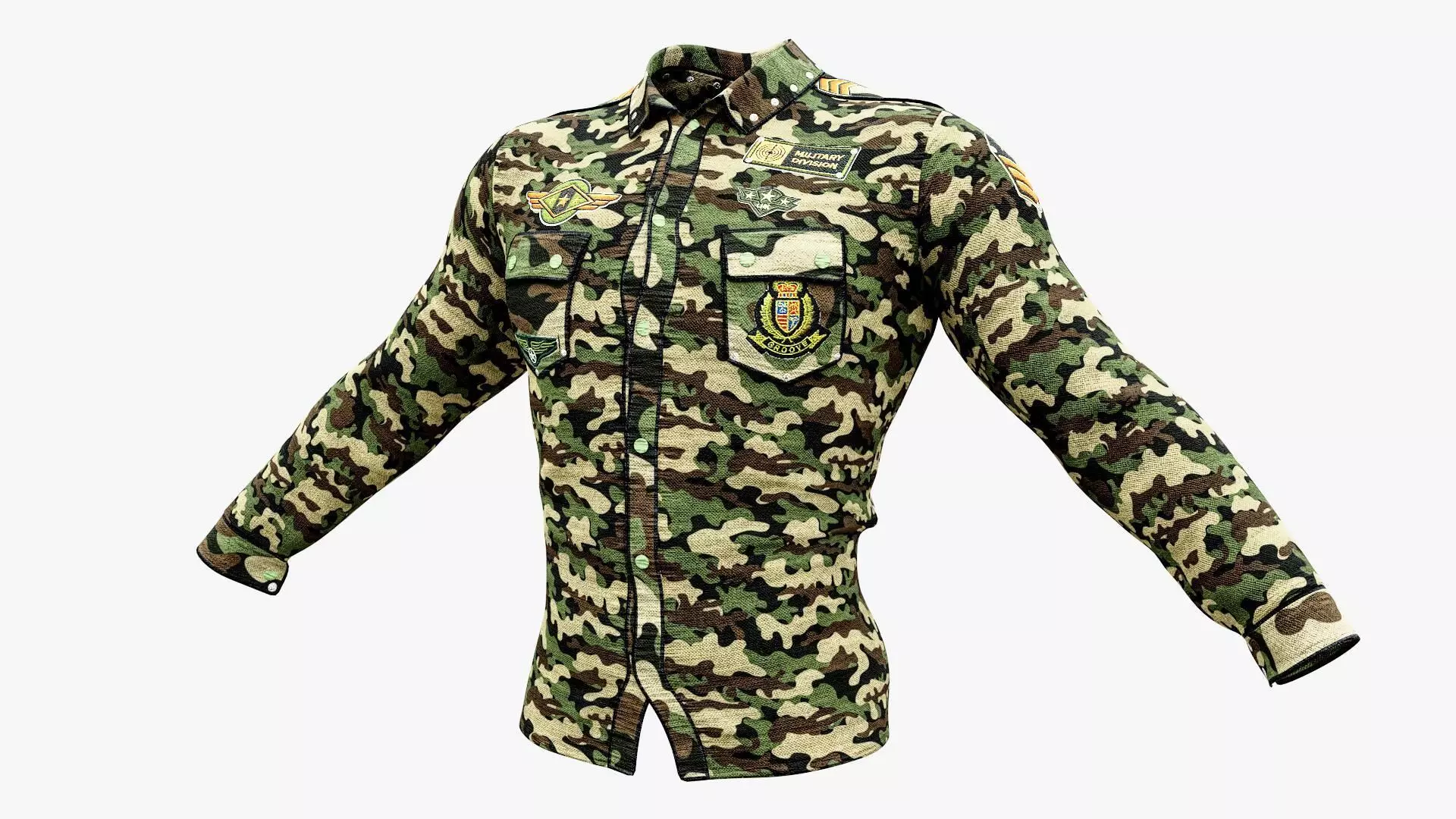 Military Uniform Free low-poly 3D model