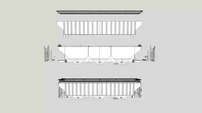 PS-4750 Covered Hopper HO and O