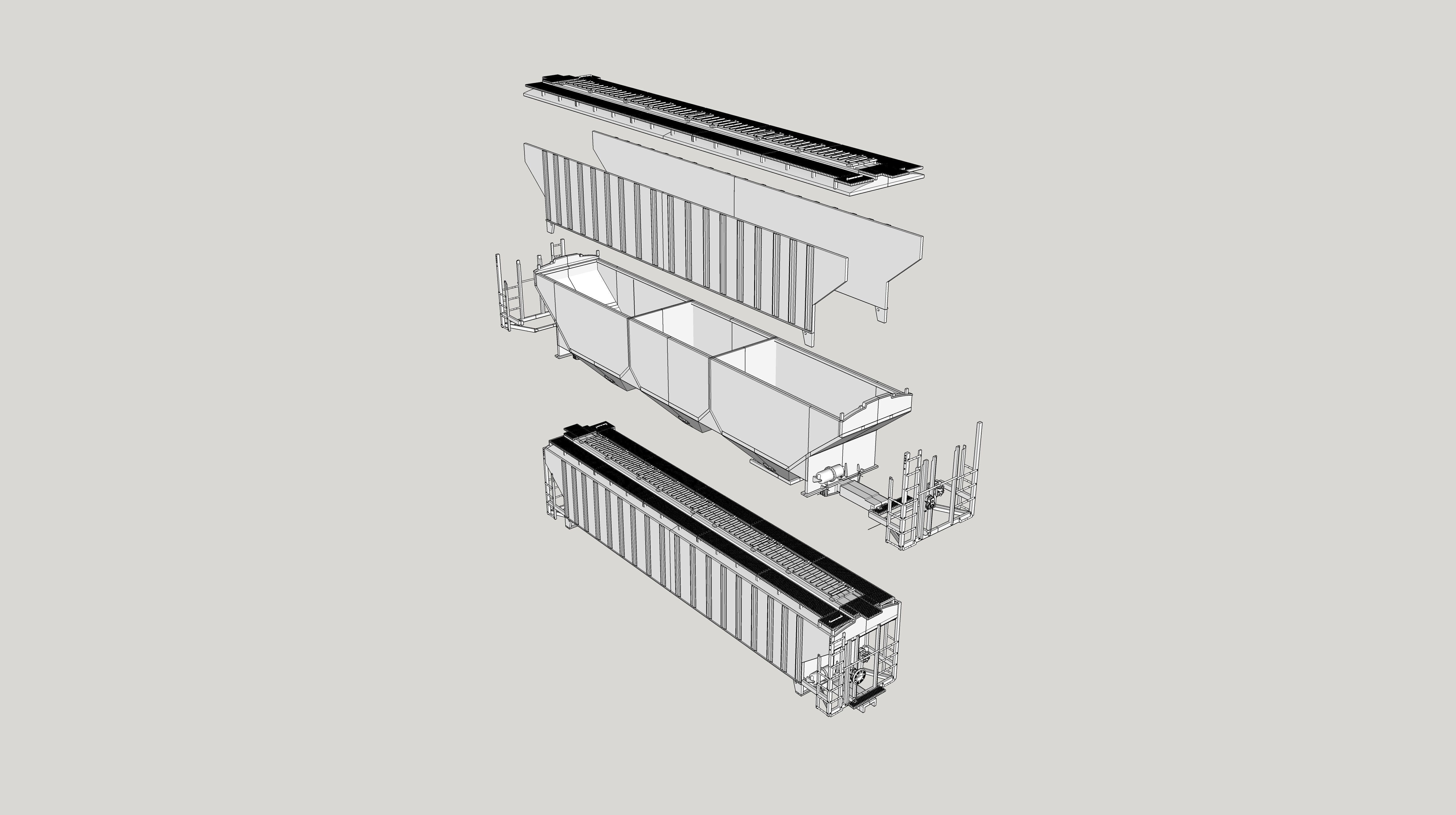 PS-4750 Covered Hopper HO and O 3D print model_1