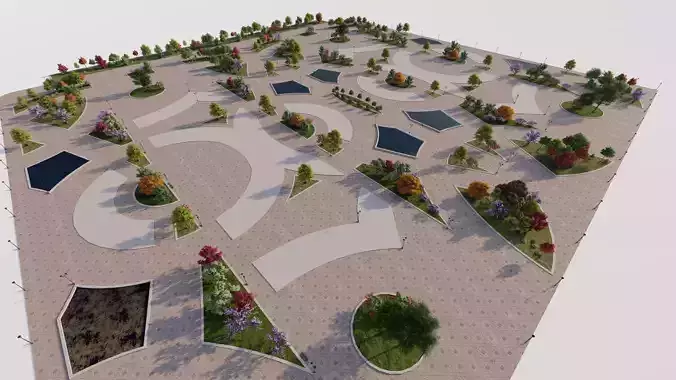 park-public park-Private Park Landscape Urban