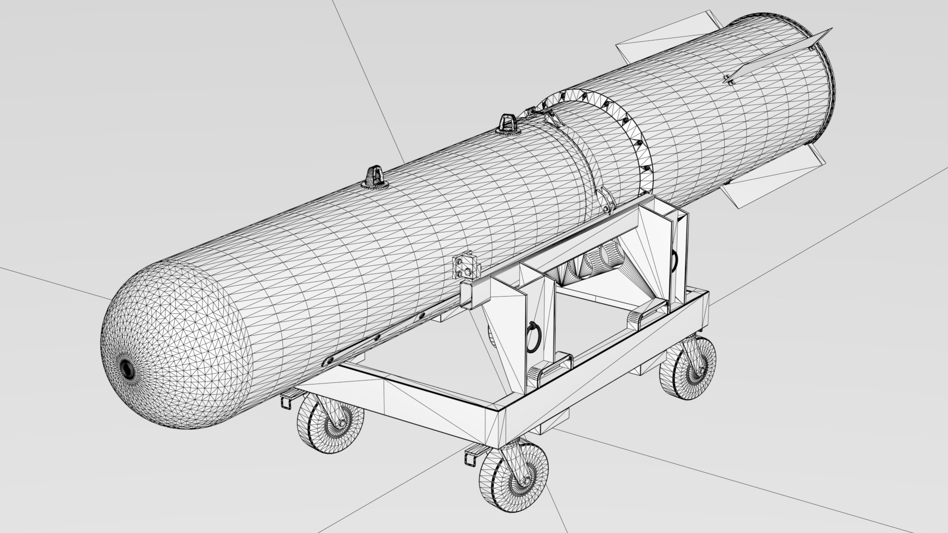 B28 nuclear bomb 3D model_3