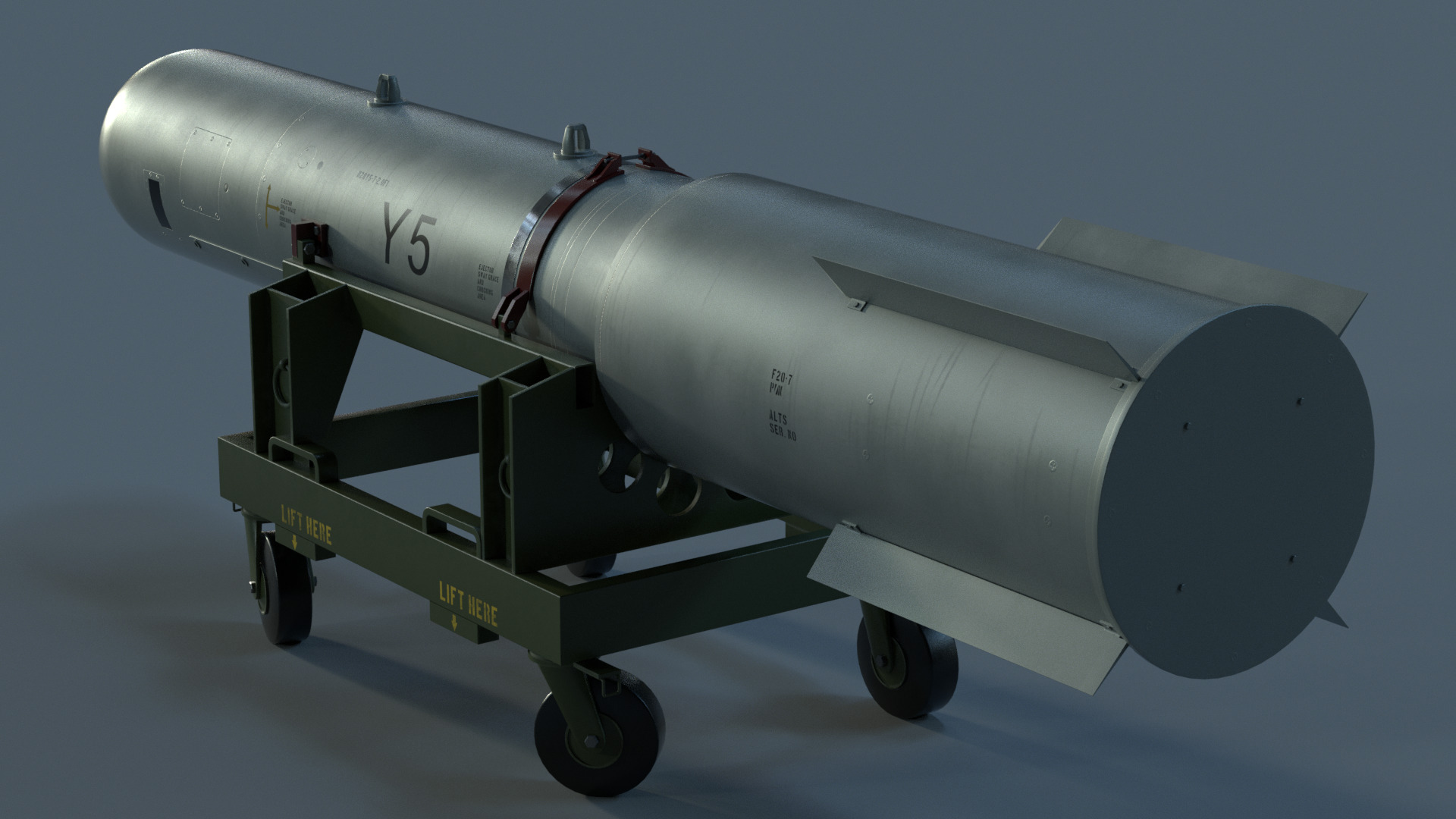 B28 nuclear bomb 3D model_1