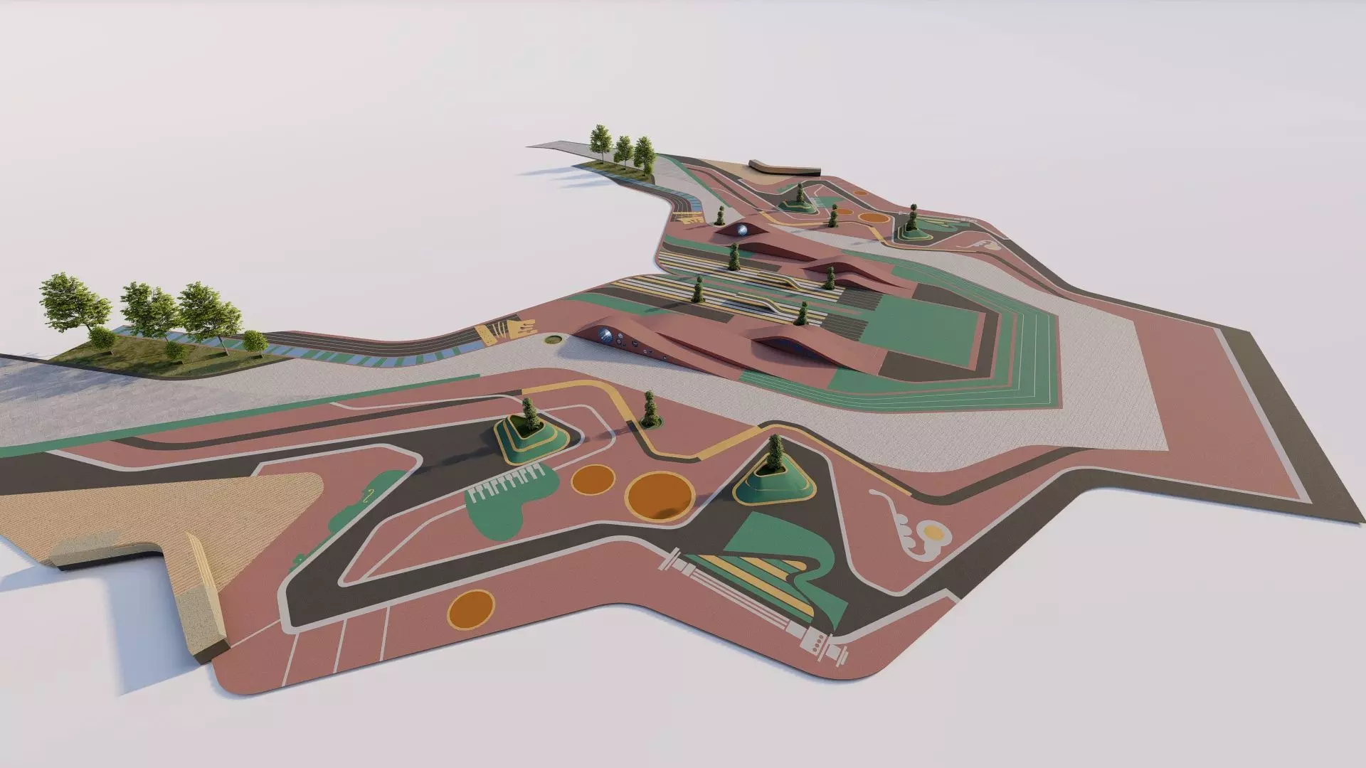 Skatepark-Skate Park PACK 3D model_0