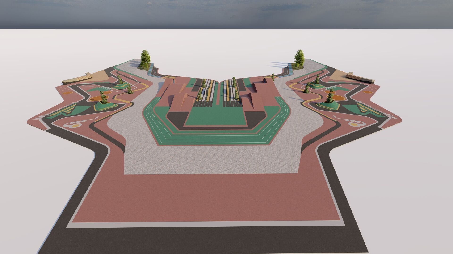 Skatepark-Skate Park PACK 3D model_8