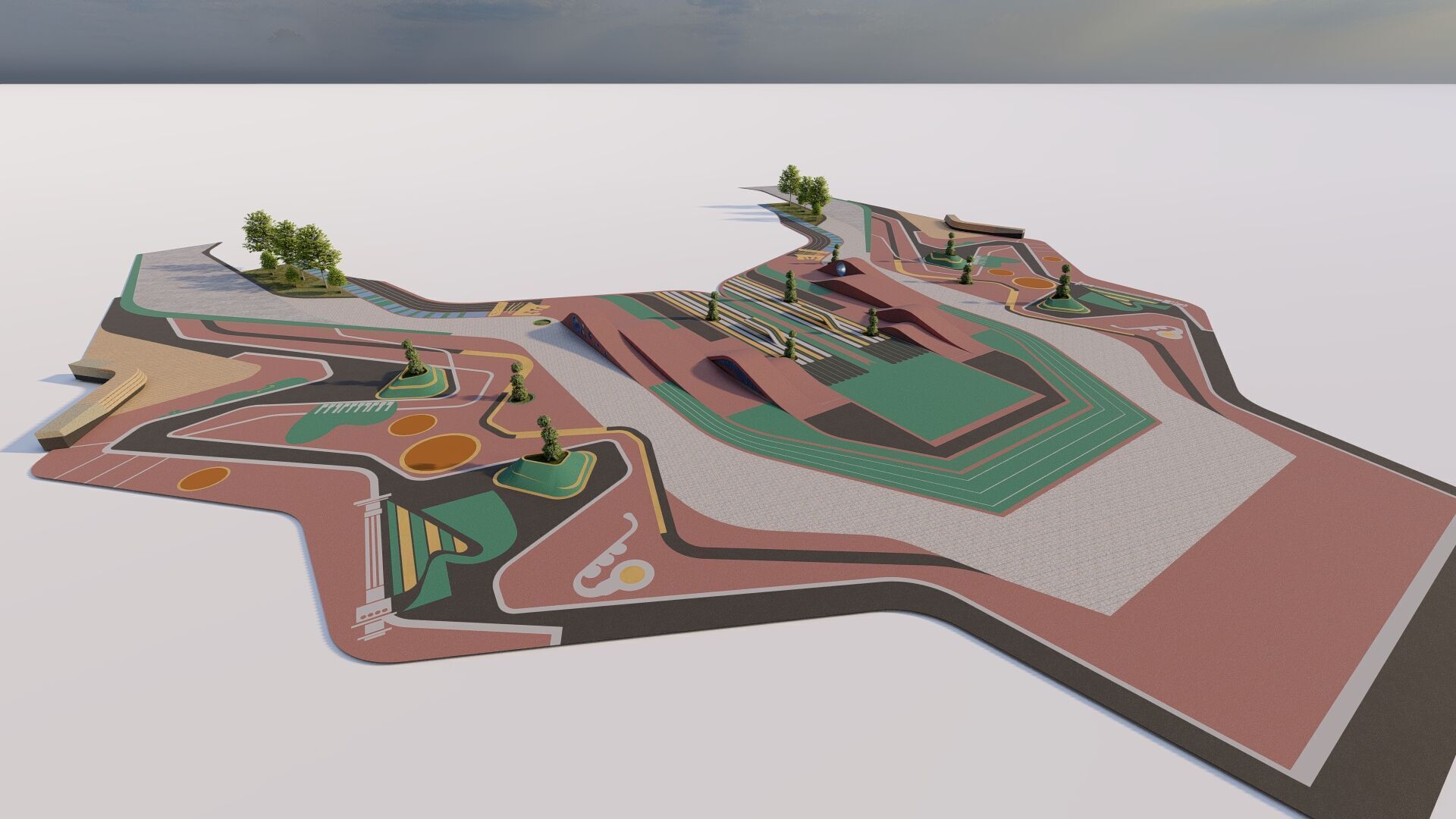 Skatepark-Skate Park PACK 3D model_5