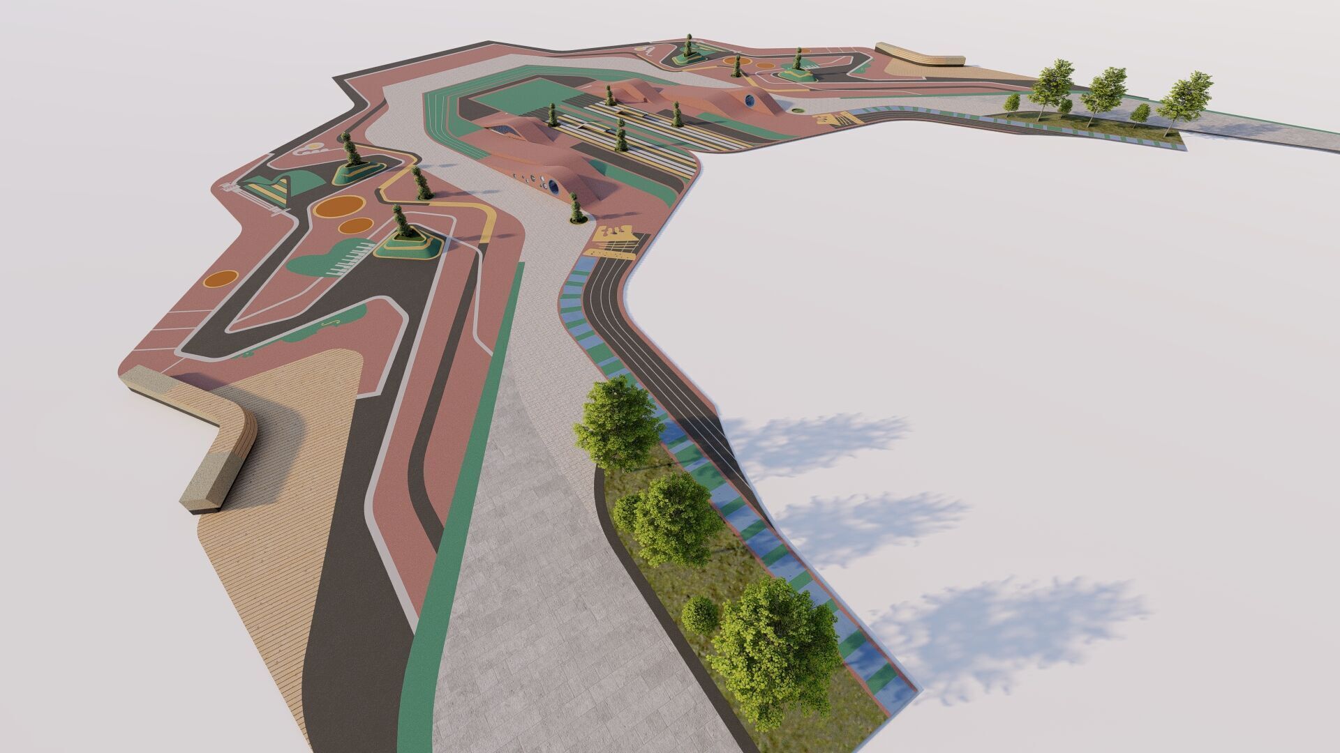 Skatepark-Skate Park PACK 3D model_4