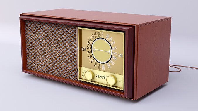 Vintage radio m730 Low-poly 3D model