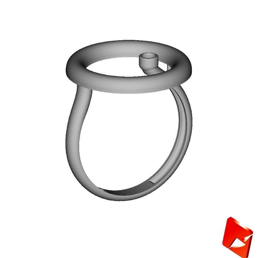 Minimal Ring  3D print model_6