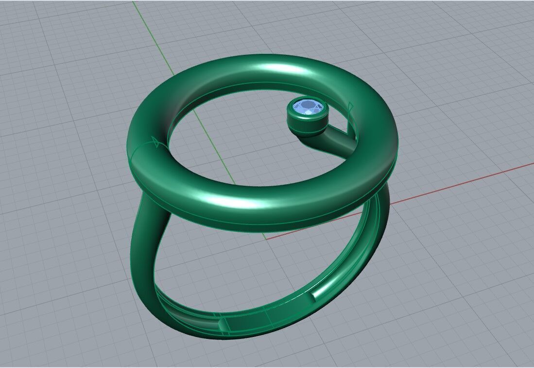Minimal Ring  3D print model_3