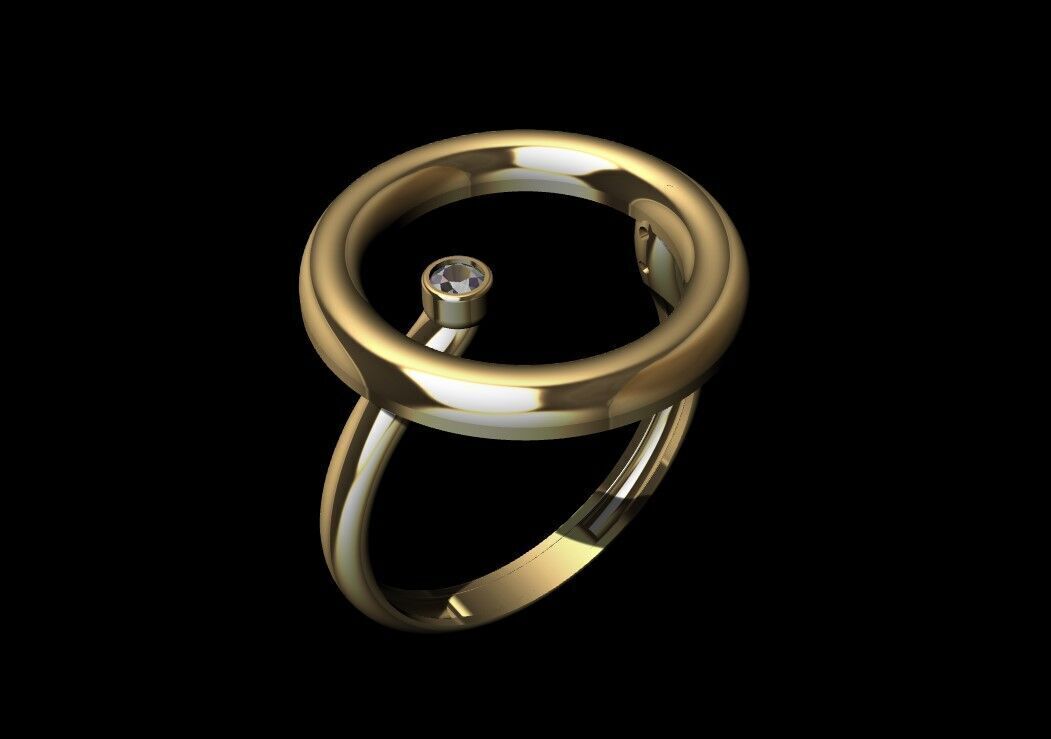 Minimal Ring  3D print model_1