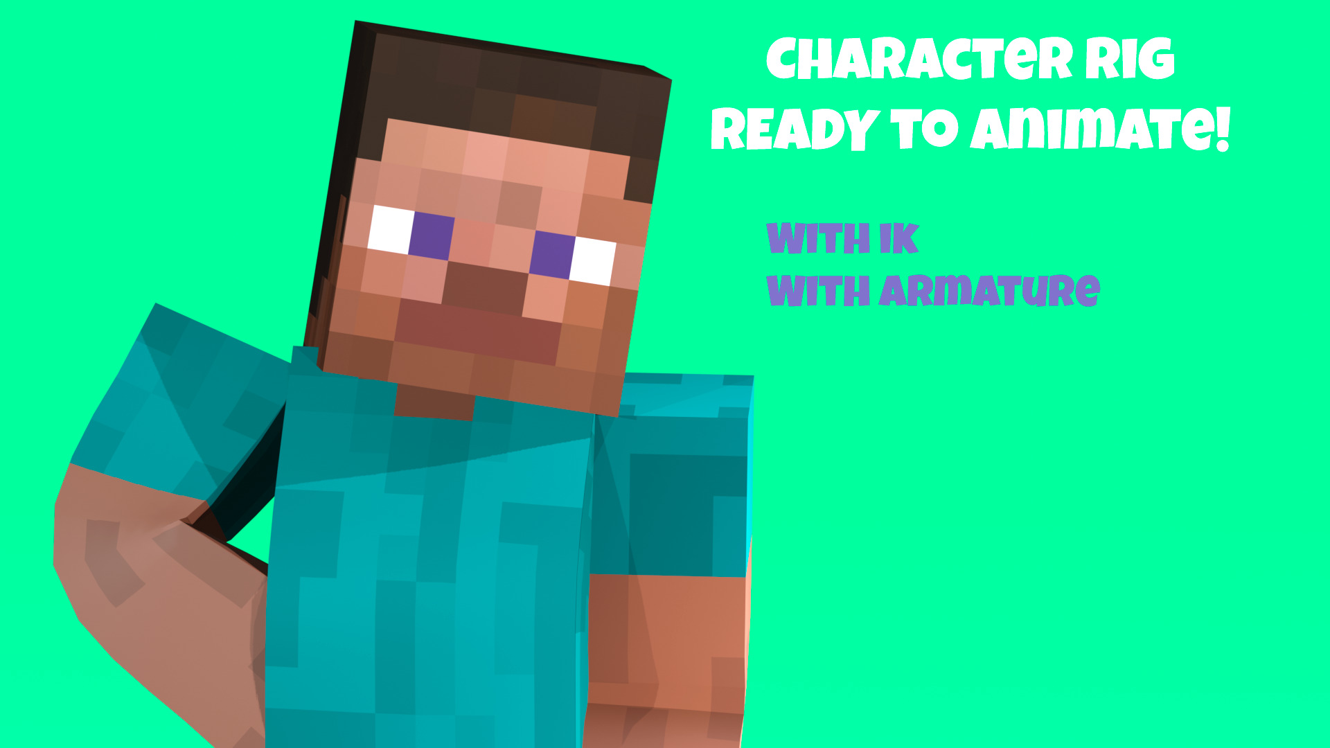 Character Steve Model Rigged Ready To Animation 3D model_2