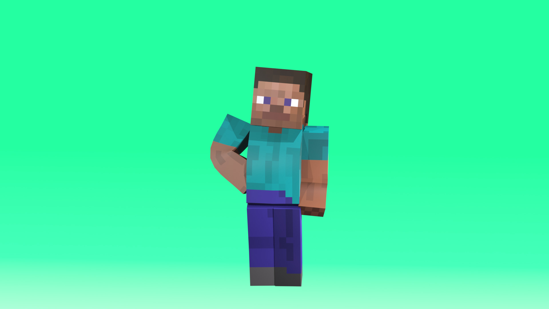 Character Steve Model Rigged Ready To Animation 3D model_4