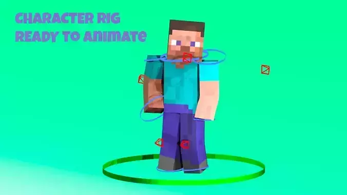 Character Steve Model Rigged Ready To Animation