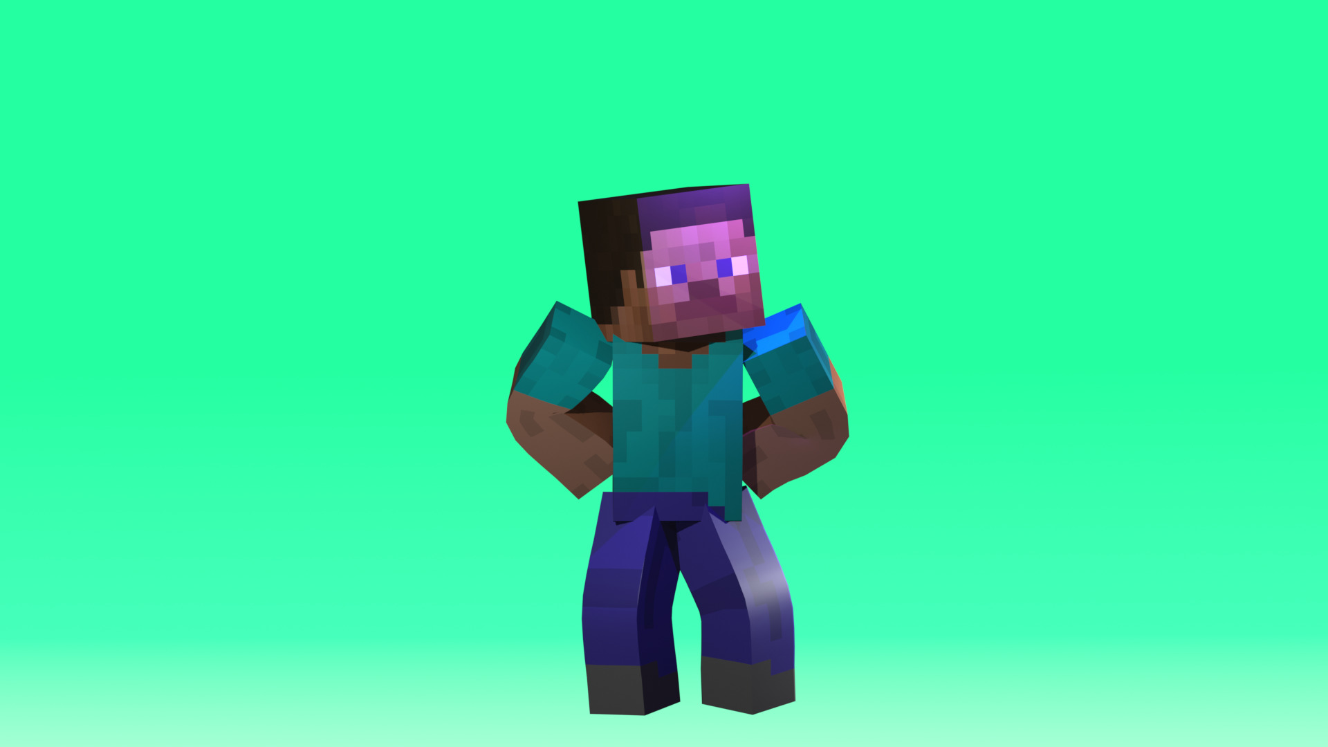 Character Steve Model Rigged Ready To Animation 3D model_5