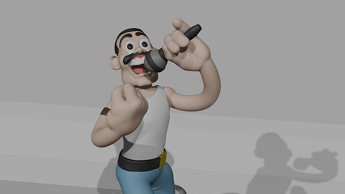 Queen - Freddie Cartoon 3D print model