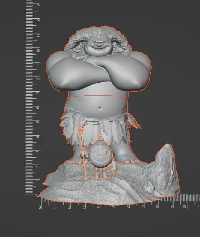 Maui 3D Diorama with Kakamora Presupported STL 3D Printing 3D print model_9