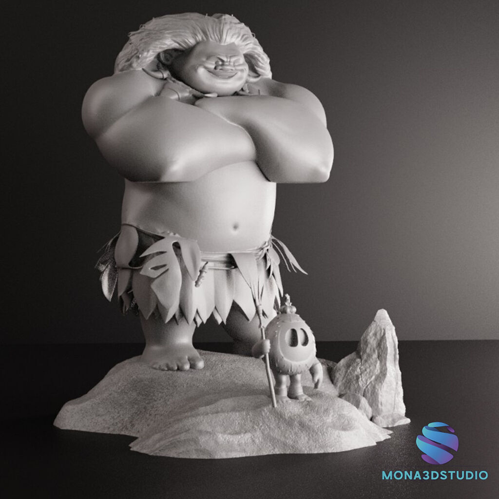 Maui 3D Diorama with Kakamora Presupported STL 3D Printing 3D print model_2