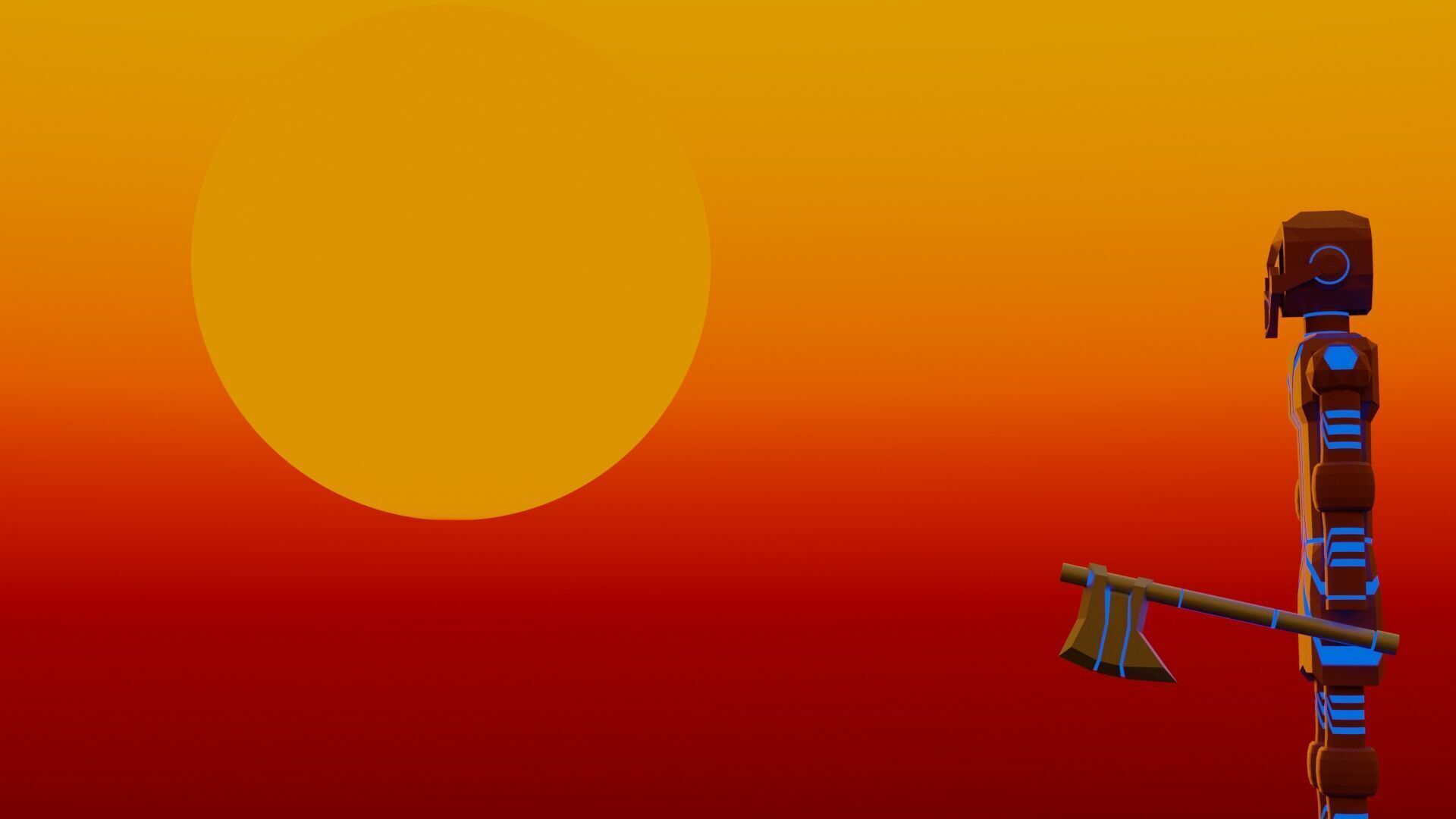 Armor Character Blender 3D model Low-poly 3D model_2