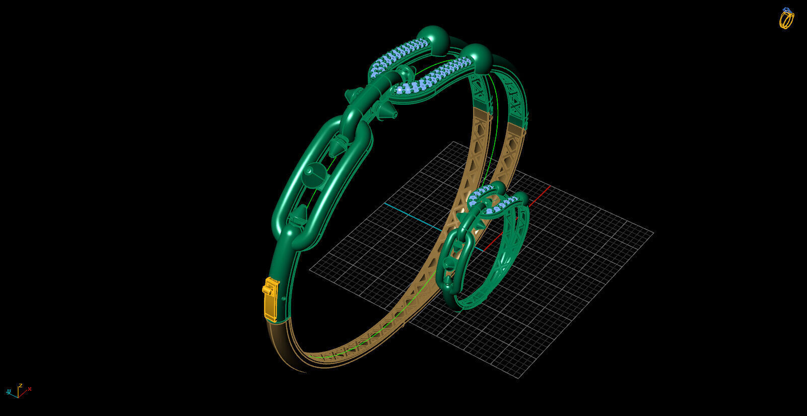 tiffany  bileklik 3D print model_9