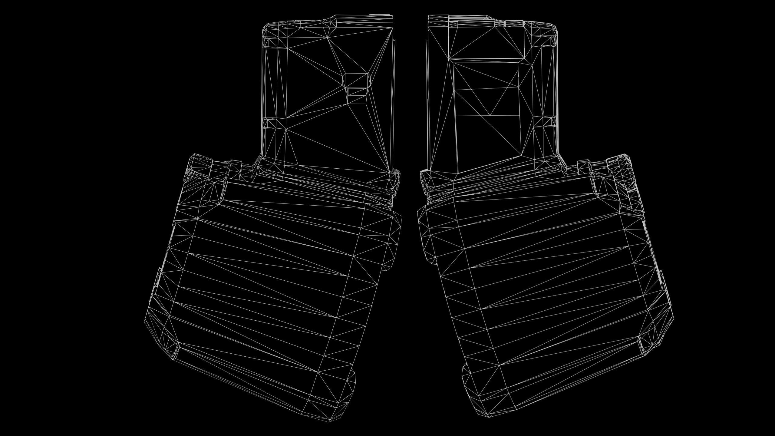 Magpul PMAG D60 magazine Low-poly 3D model_7